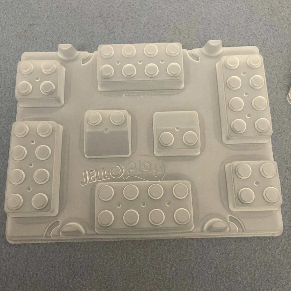 Jell-O Play Clear Building Bricks Molds - Set of 7 (3 Different Styles)
